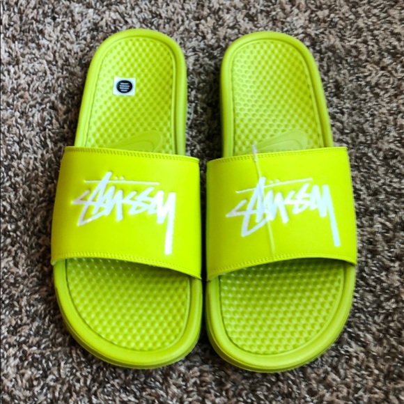 🆕 Benassi X Stussy by Nike “Bright Cactus” slipon - Picture 4 of 8